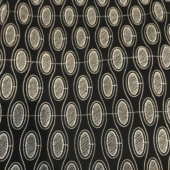 Ann Taylor Loft Geometric Design Black & White Straight Career Skirt Size 12 - Picture 4 of 6